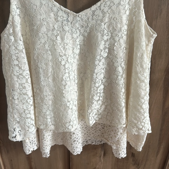 American Eagle 💚 Lace Swing Ivory Tank Top - Picture 8 of 10